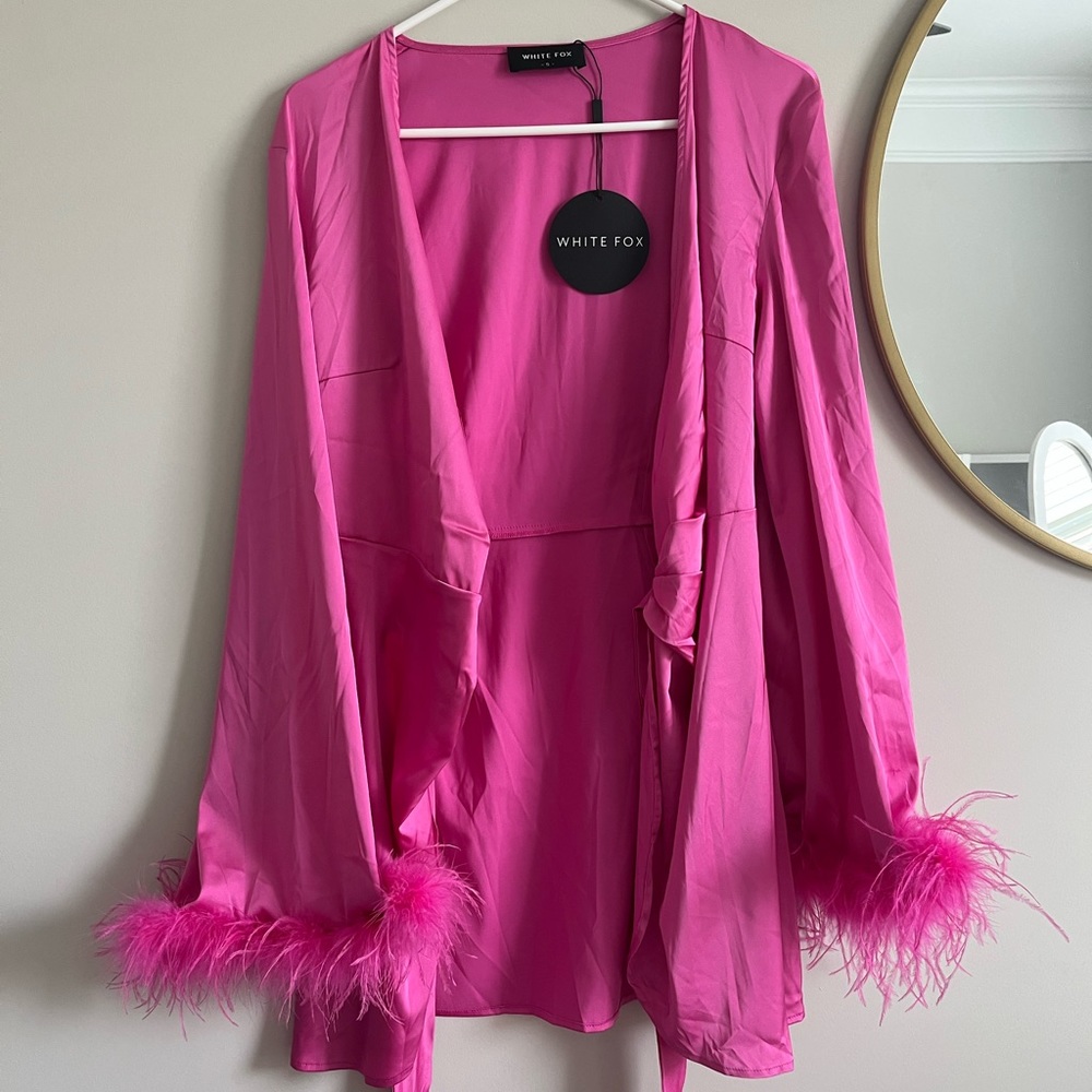 White Fox fluffy robe